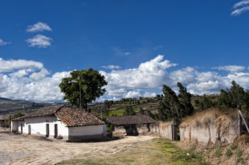 Old farm village in the Andean highlands
