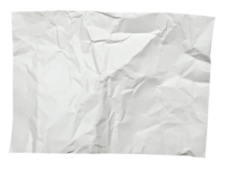 white crumpled note paper