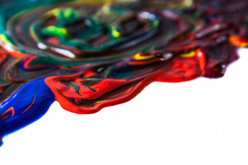 oil paint isolated,multicolored abstract background