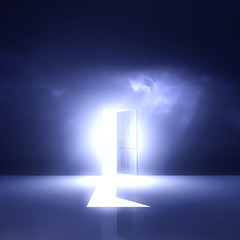 光が射し込むドア