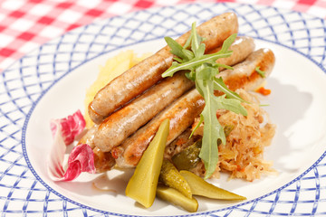 sausages with cabbage