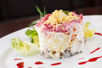 Russian herring salad