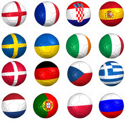 3d balones banderas selecciones euro copa 2012 © mick20