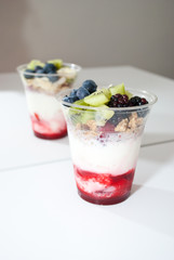 Joghurtshake mit Topping