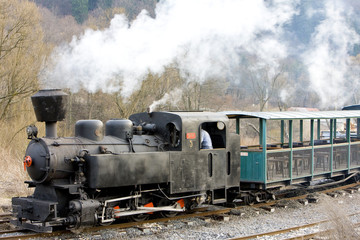 Fototapeta na wymiar Parowa lokomotywa, Balog Słowacja