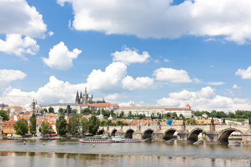 Fototapeta premium Hradcany with Charles bridge, Prague, Czech Republic
