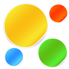 Set of vector realistic stickers