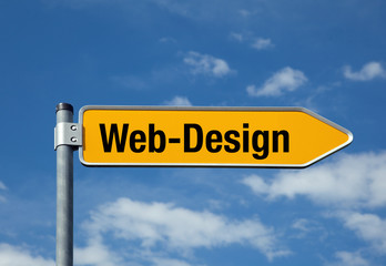 Pfeil mit blauem Himmel WEB-DESIGN