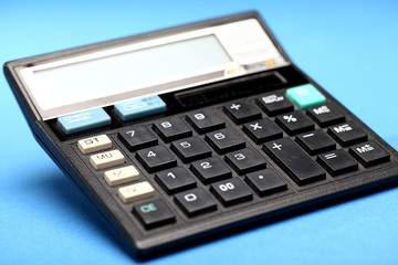Calculator  on blue