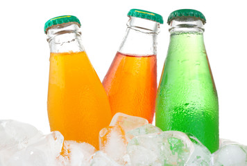 Bottles with soda