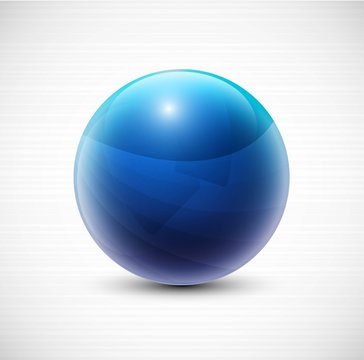 Abstract colorful new glass blue balls as vector