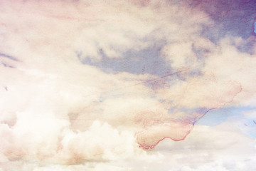 Grungy background with clouds
