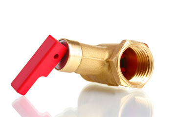 Water valve isolated on white