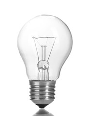 Light bulb isolated on white