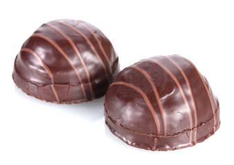 Сhocolate cookie isolated on white