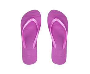 pink beach shoes isolated on white