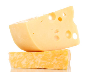Cheese isolated on white