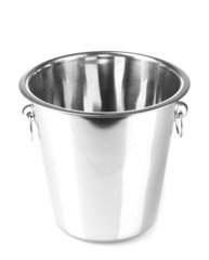 empty bucket for champagne bottle isolated on a white
