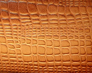 Crédence de cuisine en verre imprimé Cuir Texture cuir marron avec motifs