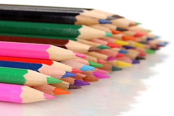 Color pencils isolated on white