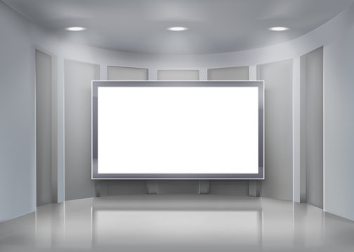 Projection screen.  Vector illustration.