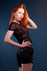 woman with red hair