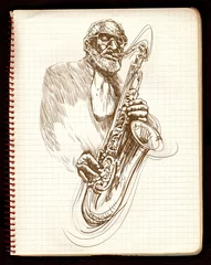 Photo sur Plexiglas Groupe de musique saxophoniste