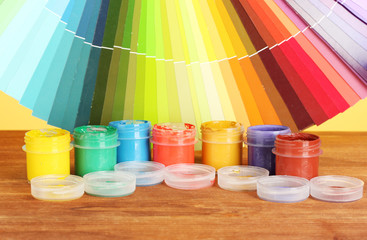 Jars with colorful gouache