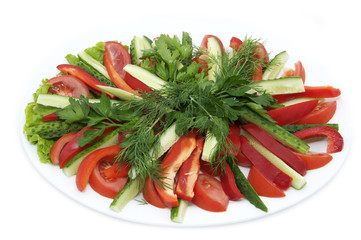 тарелка овощей