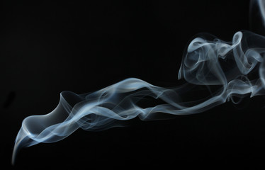 Abstract smoke on black  background