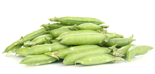 Green peas isolated on white