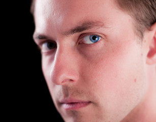 Fototapeta premium Caucasian male closeup