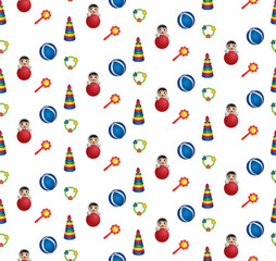 бесшовный фон из детских игрушек, Print