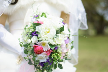 花嫁とブーケ