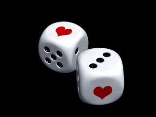 dice with heart