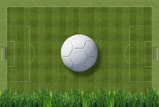 Soccer ball on graphic background