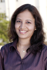 Portrait of happy young Indian woman