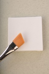canvas and brush
