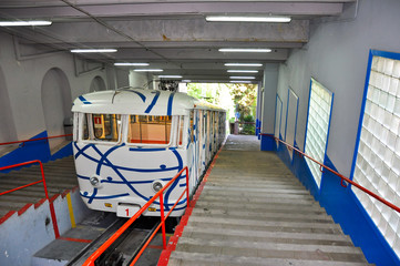 Funicolare to mountain Tibidabo.Catalonia, Spain.