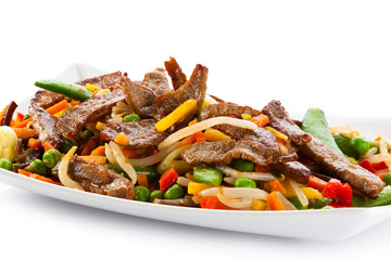 Roasted meat and vegetables 