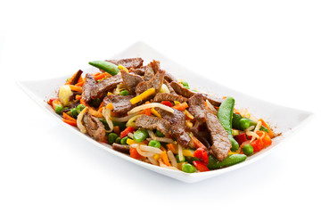 Roasted meat and vegetables 