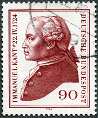 GERMANY- 1974: shows Immanuel Kant (1724-1804), philosopher