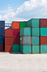Fototapeta premium Cargo container on a storage site