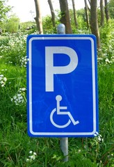 parking sign invalid person