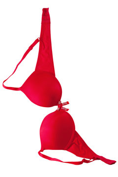 Hanging Red Bra Shadow Isolated On Stock Photo 40632586