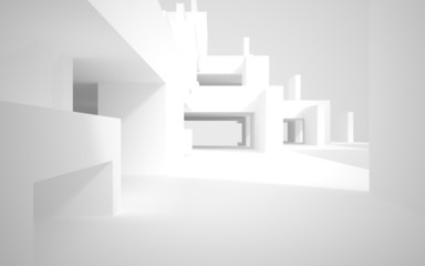 Fototapeta premium abstract townhouses forming a small white town.