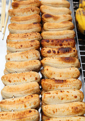 Grilling banana on the nest steel for  dessert