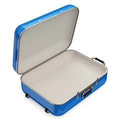 Opened Suitcase isolated on white background 