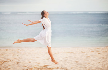 jump on beach