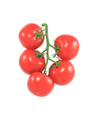 Fresh tomatoes isolated on white background
